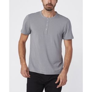Paige Harwood Short Sleeve Henley - Grey - size M
